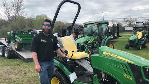 How to  Attach a 120R Loader on a 1025R John Deere Tractor