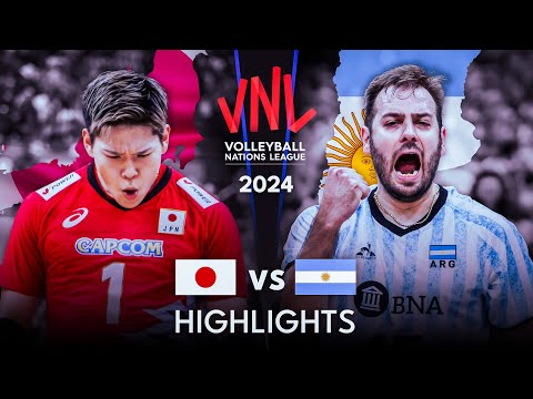 🇯🇵 JAPAN vs ARGENTINA 🇦🇷 | Highlights | Men's VNL 2024