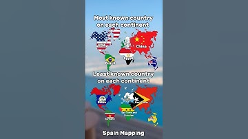 Most and Least known country on each continent #geography #europe #map #mapping #history #shorts