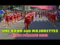 Unc band and majorettes  civic parade 2023