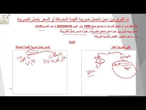 القيمة المضافة علينا و لا السعر يشمل الضريبة