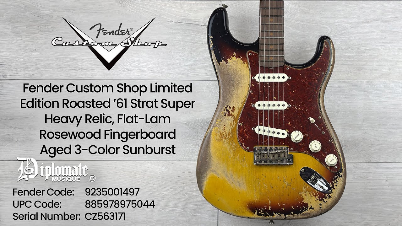 ★Custom HardRelic Sunburst Stratocaster★ Fender Custom Shop Limited-edition '56 Hardtail Stratocaster