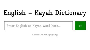 Kayah Dictionary