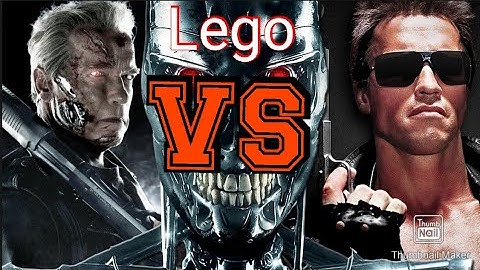 Lego Terminator Genisys Old T-800 vs Young T-800 Stop Motion (redone)
