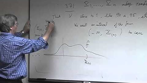 Mathematical Statistics I - Lecture 8 - UCCS MathOnline