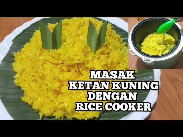 Cara Memasak Beras Ketan Kuning dengan Rice Cooker class=