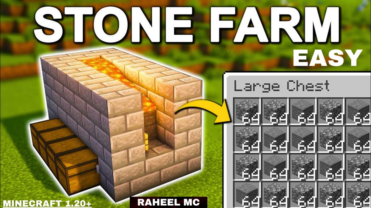 Minecraft Infinite Stone Farm 😱 | Unlimited Stone Generator (Easy ...