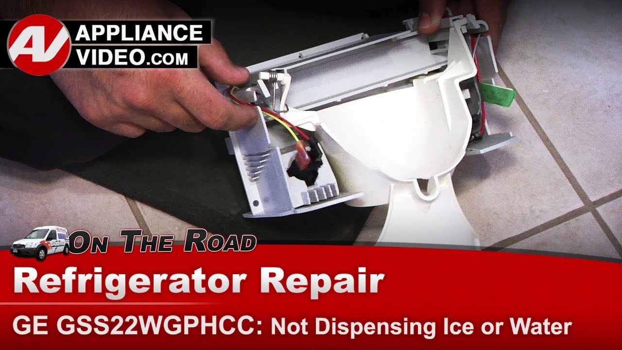 GE Refrigerator Repair - Will Not Dispense Water or Ice - Ice Dispenser ...
