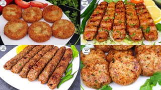 Beef Seekh Kabab, New Turkish Kebab, Chicken Cheese Patty Kebab, Aloo chicken Kebab / Cutlets, Adana