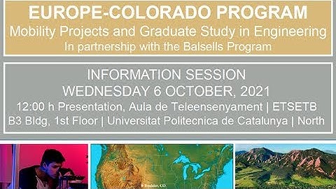 Europe-Colorado Program presentation 2021