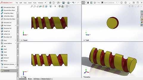 Feed screw with changing pitch and and diameter Подаючий шнек зі змінним кроком і діаметром впадини