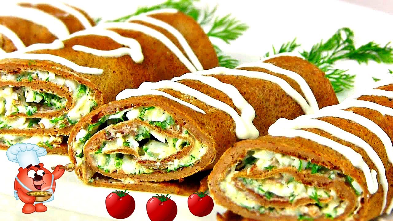 Рулет из куриной печени простой рецепт с начинкой из сыра и зелени ...