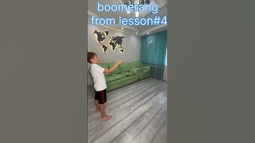 How does a boomerang fly from https://youtube.com/shorts/r6ZOPPnRbRw?si=JwQo486y5vwimukW
