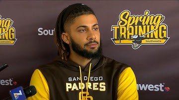 Padres Shortstop Fernando Tatis Jr. discusses fractured wrist at Spring Training 2022