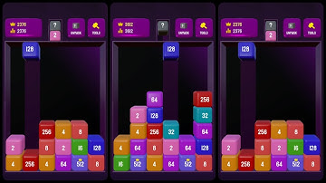 2048 Blocks 3D - Merge Numbers Game Gameplay Android Mobile