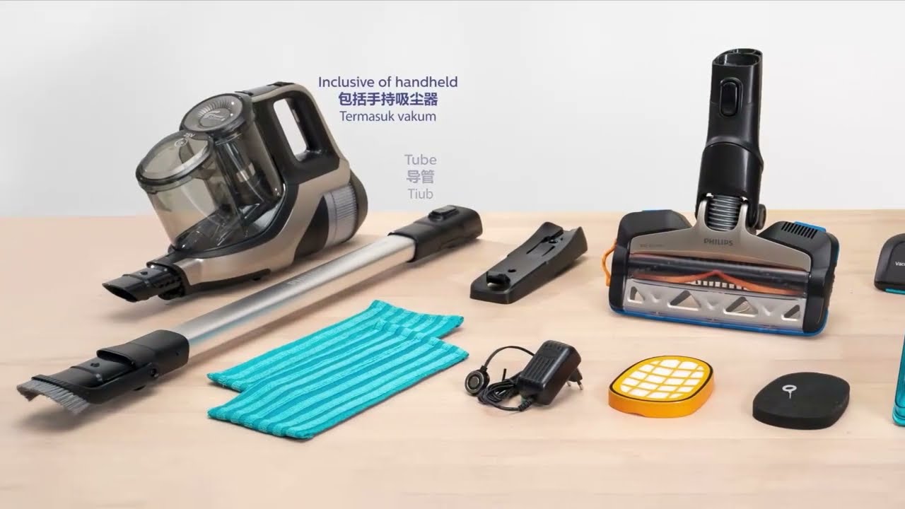 Philips SpeedPro Max Aqua Cordless Stick Vacuum Cleaner FC6903 - YouTube