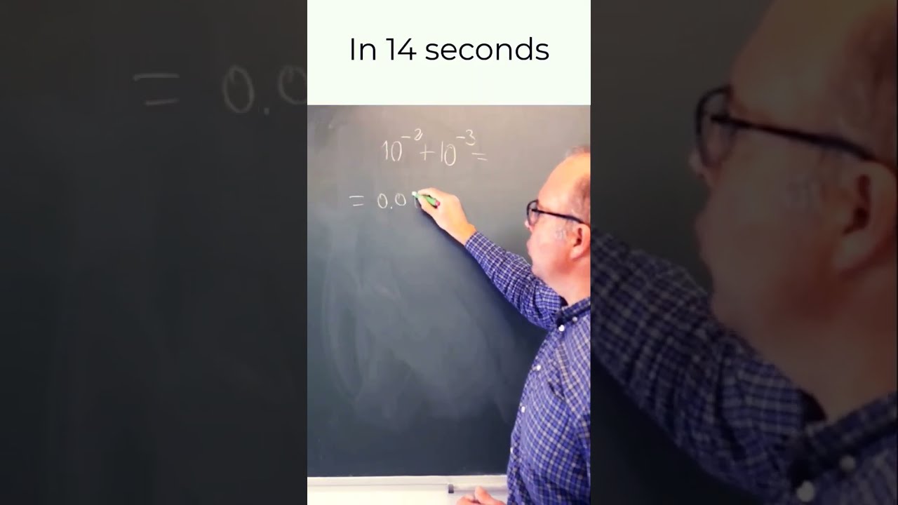  SUM Of POWERS 10 With NEGATIVE EXPONENTS Powers Exponents Maths Shorts