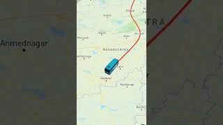 Delhi - Kerala - India Travel Map Route Animation Via Bus