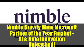 Nimble Gravity Wins Microsoft Partner of the Year Finalist - AI & Data Innovation Unleashed!