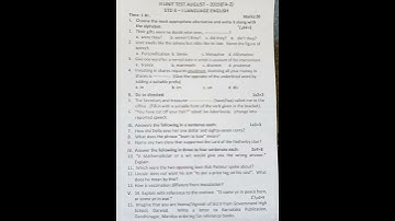 10th English fa2 question paper