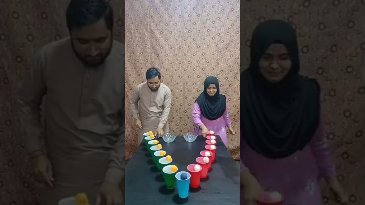 Pick up the ball with a spoon in your mouth challenge #shorts #short #challengegame