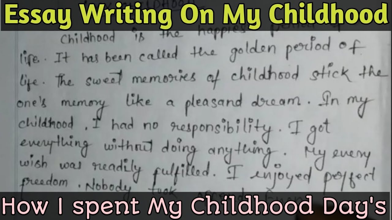 childhood days essay