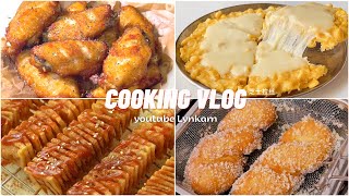 KO LÒ - VIETSUB | Cuối tuần cùng làm ĐỒ ĂN VẶT tại nhà nha - Bánh mì, Ngô phô mai, Cánh gà,Khoai tây