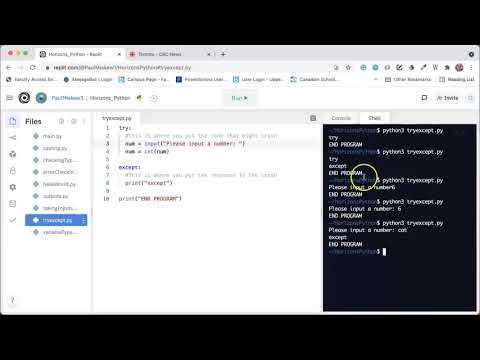 try catch (Python) - YouTube
