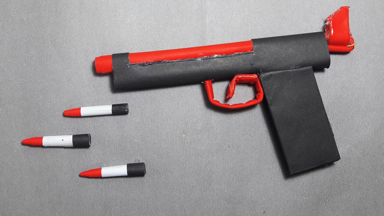 | DIY | How to make a paper TIGER GUN that shoots paper bullets-model-1
