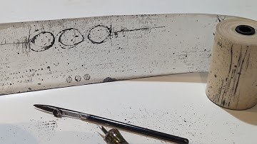 Encaustic Scroll- a Wax Paper Mark Making Experiment