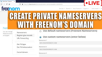 [🔴LIVE] How to create and setup custom/Private nameservers in WHM via Freenom