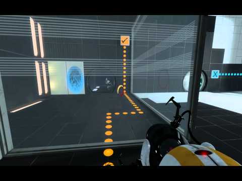 Portal 2 Co-Op Walkthrough - [ Course 1 - Level 1 ]