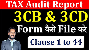 tax audit report form 3cd filing , 3cd audit report full lecture, How to file Tax 3CD Audit Report