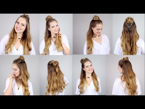 5 Ways to rock the Half Top Knot - Super easy and fast!