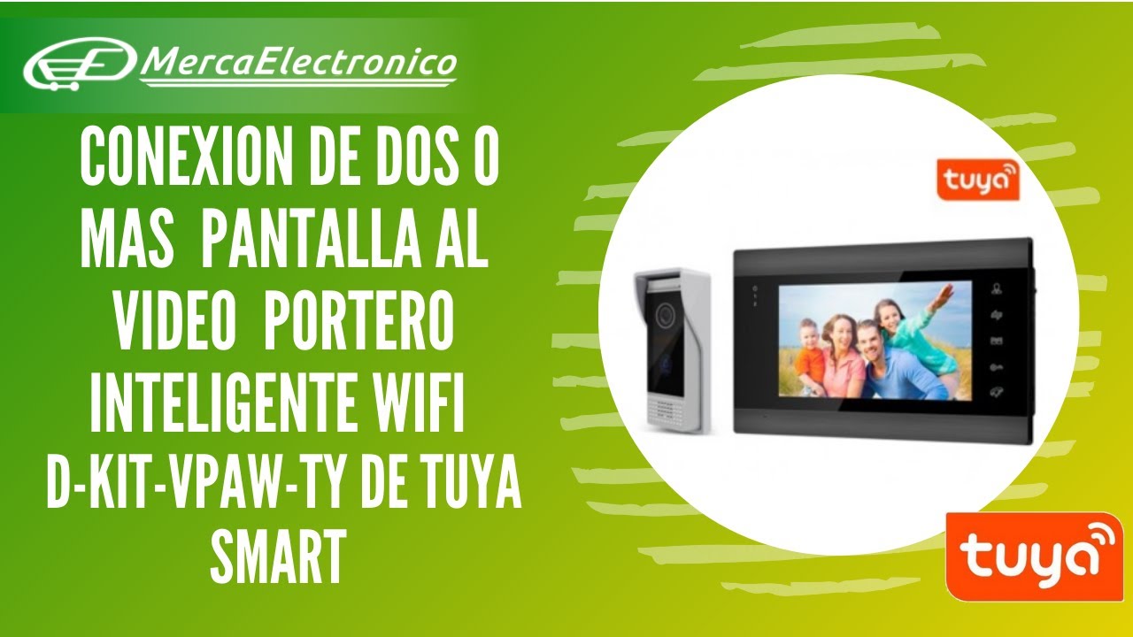 Videoportero, Videoportero de 2 Cámaras, WiFi 1080P 2 Monitores