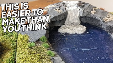 Making Waterfall Scenery Step-by-Step Terrain Tutorial | Modular Gaming Board: Part 9 | Wargaming