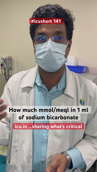 #icushort 141: How much mmol/meql in 1 ml of sodium bicarbonate ampoule #esbicm #shorts