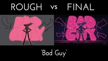 Rough vs Final - Bad Guy - Hazbin Hotel Fan Animatic
