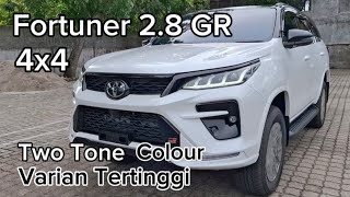 Toyota Fortuner VRZ 2.8 GR 4x4 AT Diesel Two Tone Colour | Black - White | 2025 | Exterior Interior
