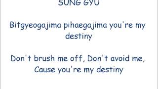 Video thumbnail of "INFINITE - Destiny Lyrics (Romaji) + Eng Subs"