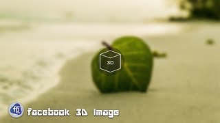 Facebook 3D Photo Design Beach Green Leaf  in Photoshop screenshot 4