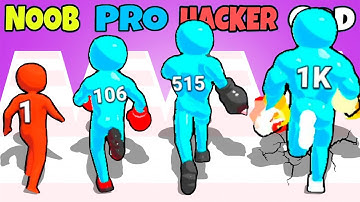 NOOB vs PRO vs HACKER vs GOD in Runner Up New Levels Gameplay