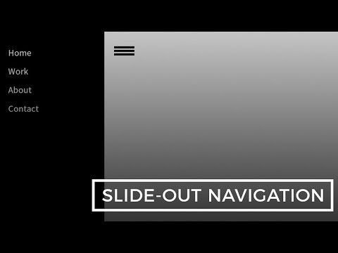 Video: How To Make A Sliding Menu