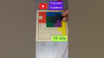 How to solve calendar puzzle | 19 July  #funlearning #puzzle #braingames #shapes #calendar #maths