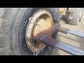 Replacing large tire o-ring on Komatsu 350 loader