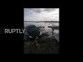 Turkey: Cars stranded on Izmir coast in scenes of destruction after earthquake
