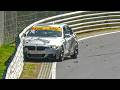 Nrburgring crashes technical defects  action adac ravenol 24h qualifiers nordschleife