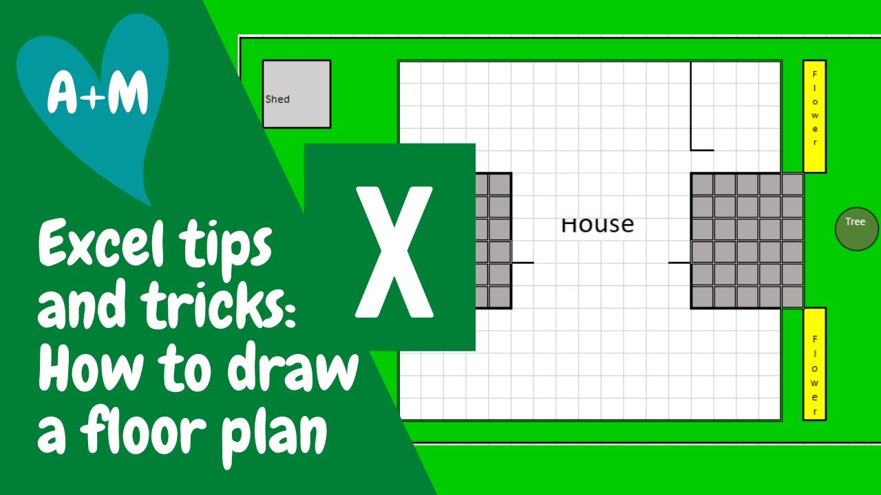 Excel tips and tricks How to draw a floor plan YouTube