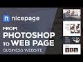 How to create a website from Photoshop mock-up to a web page 2