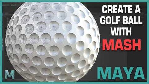Maya 2018 3d Modeling Tutorial: Model a Golf Ball using Mash